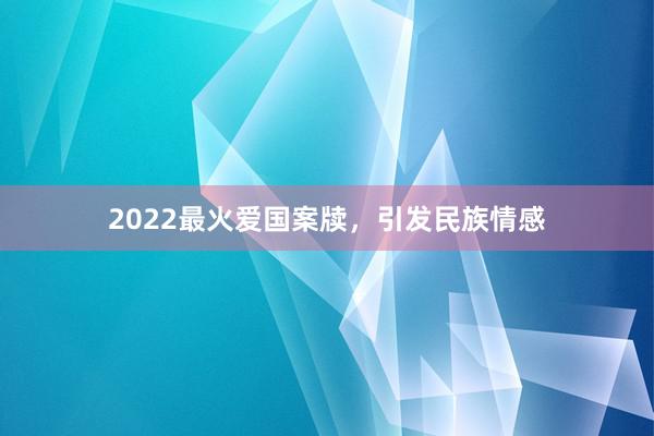 2022最火爱国案牍,引发民族情感